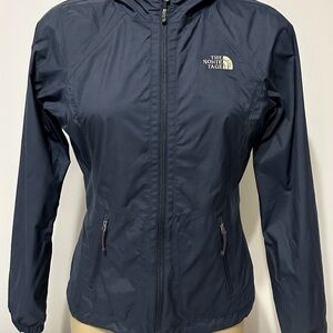 The North Face Women's Dark Blue Navy Rain Jacket Size Small EUC
